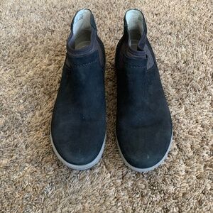 Dansko Lizette Black Nubuck Leather Casual Sporty Bootie Shoes Sz.39 or 9